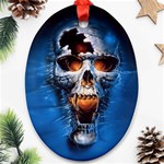 Scary Skull  Ornament (Oval)