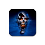 Scary Skull  Rubber Coaster (Square)