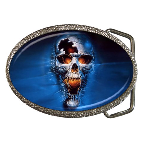 Scary Skull  Belt Buckle from ArtsNow.com Front