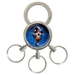 Scary Skull  3-Ring Key Chain