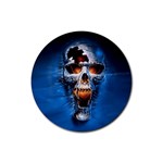 Scary Skull  Rubber Coaster (Round)