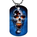 Scary Skull  Dog Tag (One Side)