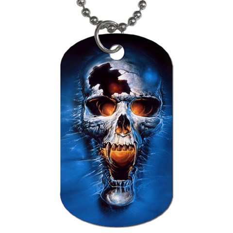 Scary Skull  Dog Tag (Two Sides) from ArtsNow.com Front