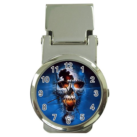 Scary Skull  Money Clip Watch from ArtsNow.com Front