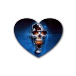 Scary Skull  Rubber Coaster (Heart)