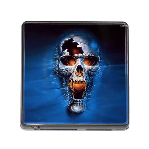 Scary Skull  Memory Card Reader with Storage (Square) from ArtsNow.com Front