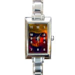 Scary Skull  Rectangular Italian Charm Watch