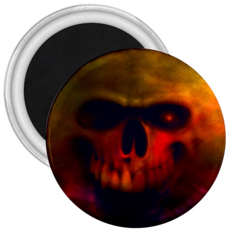 Scary Skull  3  Magnet from ArtsNow.com Front