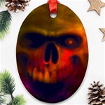 Scary Skull  Ornament (Oval)