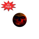 Scary Skull  1  Mini Button (10 pack) 