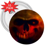 Scary Skull  3  Button (10 pack)