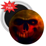 Scary Skull  3  Magnet (10 pack)