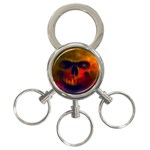 Scary Skull  3-Ring Key Chain