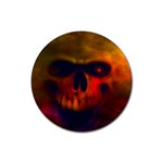 Scary Skull  Rubber Coaster (Round)