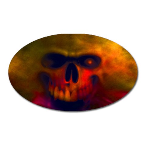 Scary Skull  Magnet (Oval) from ArtsNow.com Front