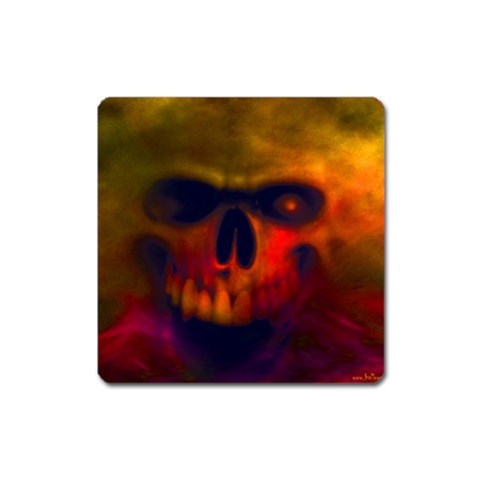 Scary Skull  Magnet (Square) from ArtsNow.com Front
