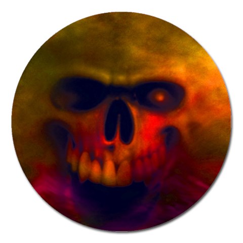 Scary Skull  Magnet 5  (Round) from ArtsNow.com Front