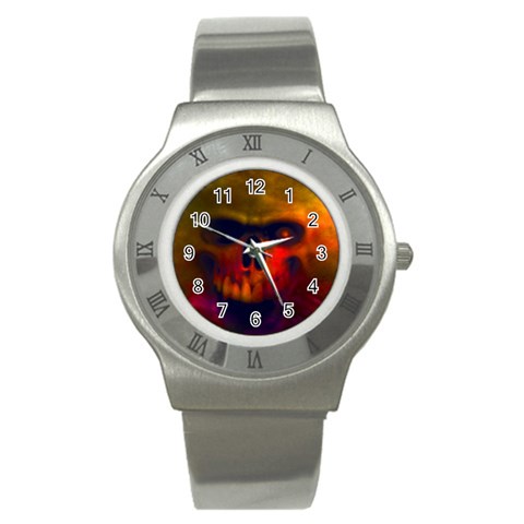 Scary Skull  Stainless Steel Watch from ArtsNow.com Front
