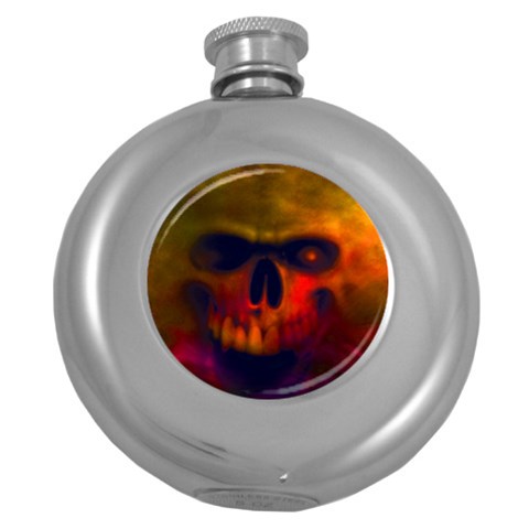 Scary Skull  Hip Flask (5 oz) from ArtsNow.com Front