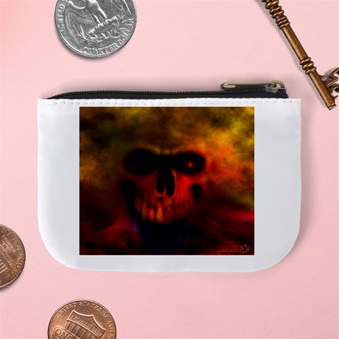 Scary Skull  Mini Coin Purse from ArtsNow.com Back