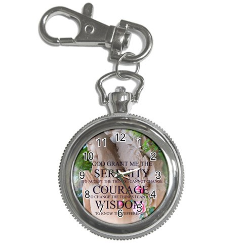 Serenity Prayer Roses Key Chain Watch from ArtsNow.com Front