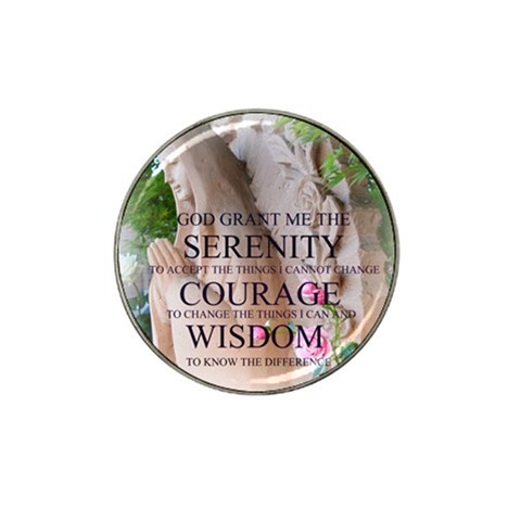 Serenity Prayer Roses Hat Clip Ball Marker (4 pack) from ArtsNow.com Front