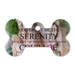 Serenity Prayer Roses Dog Tag Bone (Two Sides)