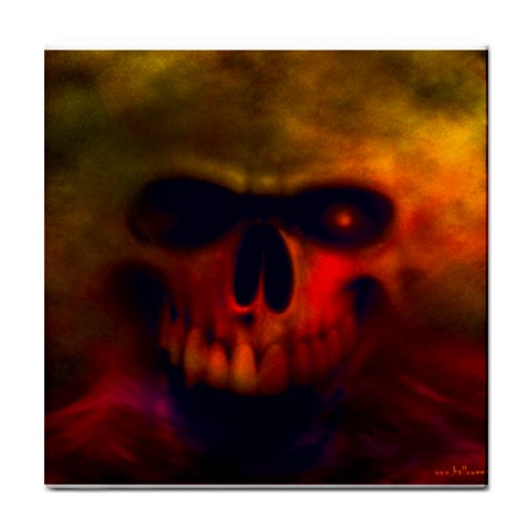 Skull  Tile Coaster from ArtsNow.com Front