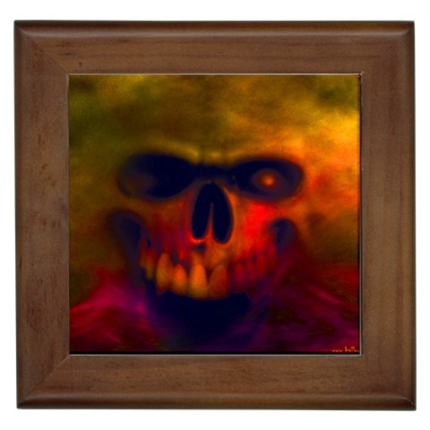 Skull  Framed Tile from ArtsNow.com Front