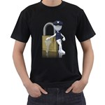 Security Lock Stick Figure 1600 Clr Black T-Shirt