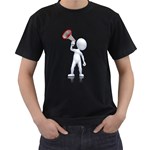 Figure With Megaphone 1600 Clr Black T-Shirt