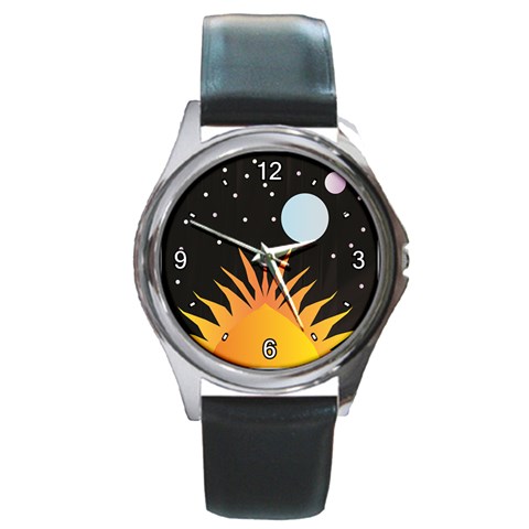 Cosmos Round Metal Watch from ArtsNow.com Front
