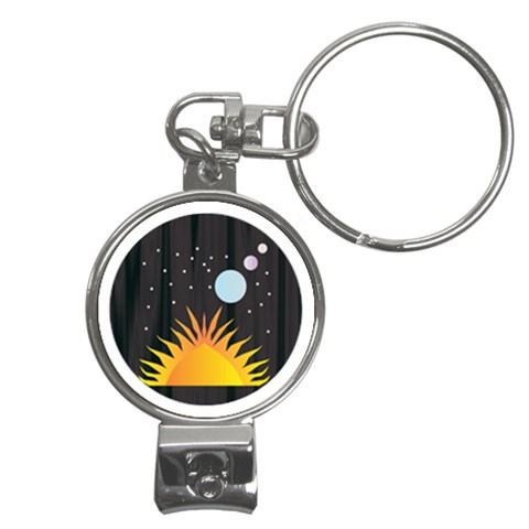 Cosmos Nail Clippers Key Chain from ArtsNow.com Front