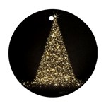 Christmas Tree Sparkle Jpg Ceramic Ornament (Round)