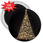 Christmas Tree Sparkle Jpg 100 Pack Large Magnet (Round)