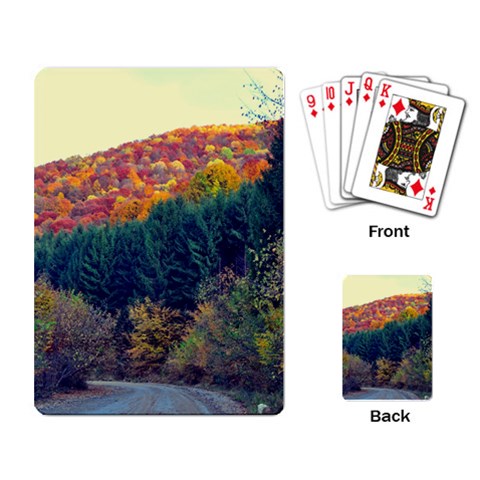 Autumn landscape Playing Cards Single Design from ArtsNow.com Back