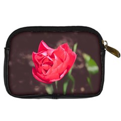 Red flower Digital Camera Leather Case from ArtsNow.com Back