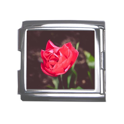 Red flower Mega Link Italian Charm (18mm) from ArtsNow.com Front