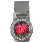 Red flower Money Clip (CZ)