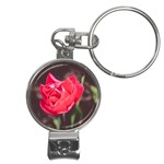 Red flower Nail Clippers Key Chain