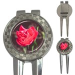 Red flower 3-in-1 Golf Divot