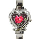 Red flower Heart Italian Charm Watch