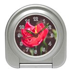 Red flower Travel Alarm Clock