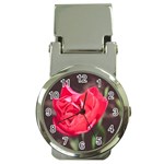 Red flower Money Clip Watch