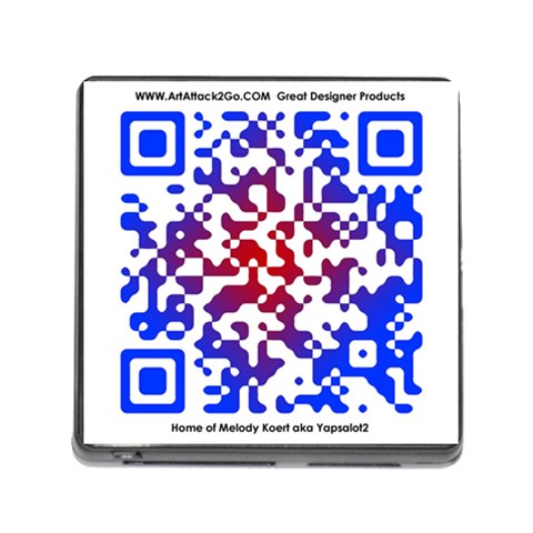 ArtAttack2go Merchandising Memory Card Reader with Storage (Square) from ArtsNow.com Front