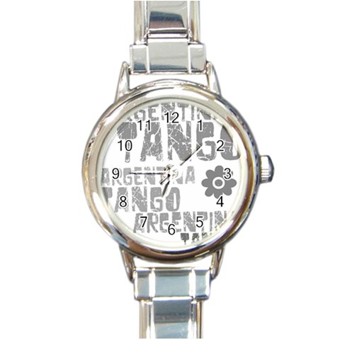 Argentina tango Round Italian Charm Watch from ArtsNow.com Front