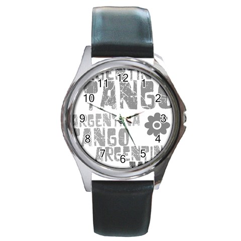 Argentina tango Round Metal Watch from ArtsNow.com Front