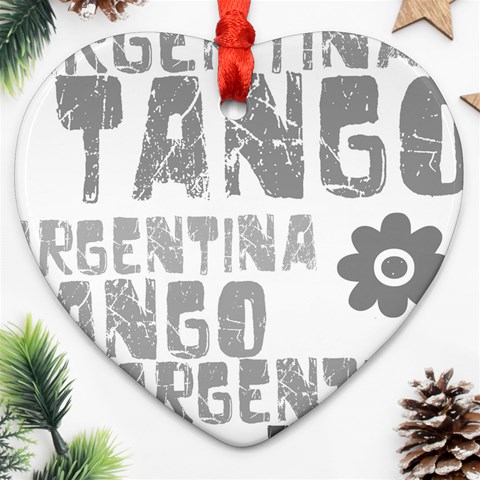 Argentina tango Ornament (Heart) from ArtsNow.com Front