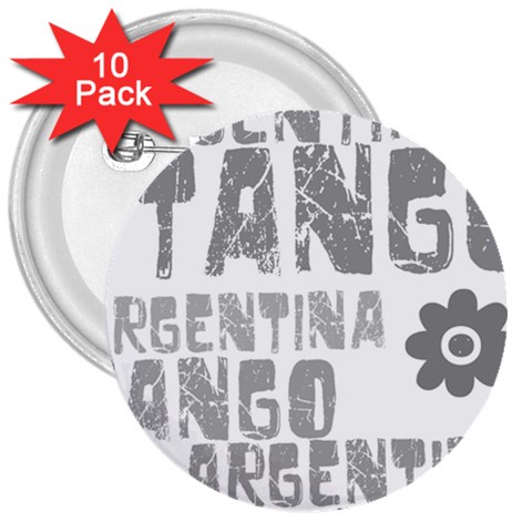 Argentina tango 3  Button (10 pack) from ArtsNow.com Front
