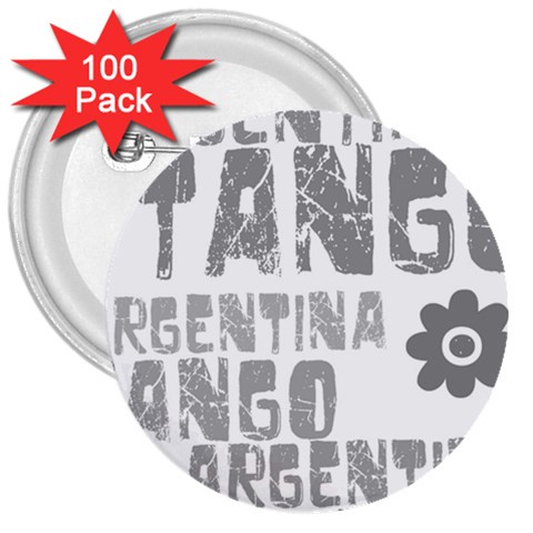 Argentina tango 3  Button (100 pack) from ArtsNow.com Front